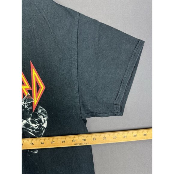 Vintage Y2K Band Tee Concert Def Leppard Poison XXX Tesla Black Shirt Large Tour - Picture 10 of 11